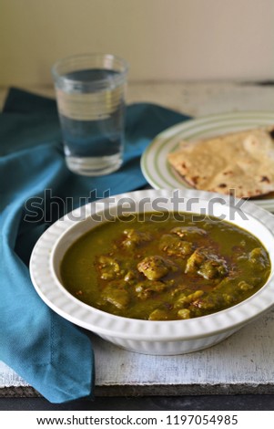 Saag Aloo, Aloo Palak sabzi,Indian food,recipe,Potato spinach curry