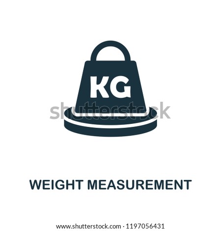 Weight Measurement icon. Monochrome style design from measurement collection. UX and UI. Pixel perfect weight measurement icon. For web design, apps, software, printing usage.