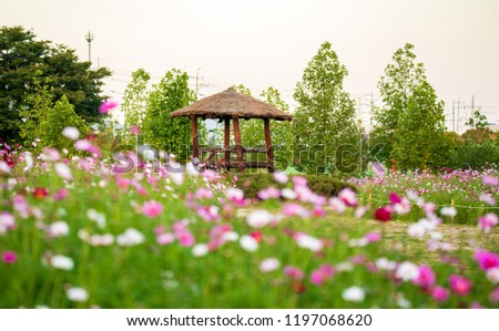 A traditional Watchtower in a beautiful park Royalty-Free Stock Photo #1197068620