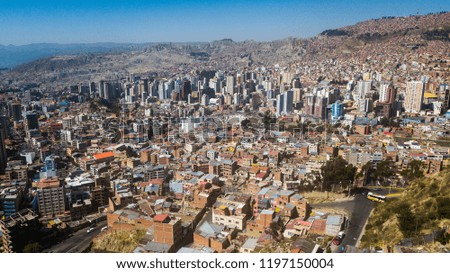 Aerial view of La Paz - Bolivia
