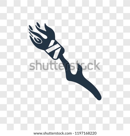 Torch vector icon isolated on transparent background, Torch transparency logo concept