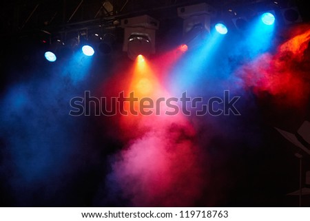 concert light show, Stage lights Royalty-Free Stock Photo #119718763