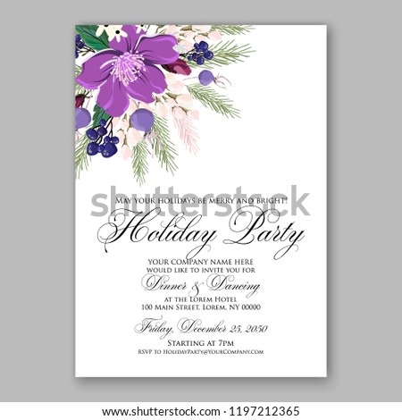 Rose wedding invitation Floral vector background peony