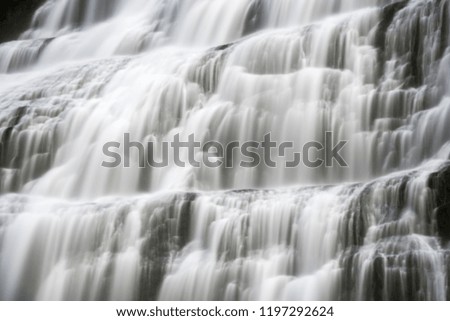 Mighty Dynjandi waterfall in the Westfjords of Iceland