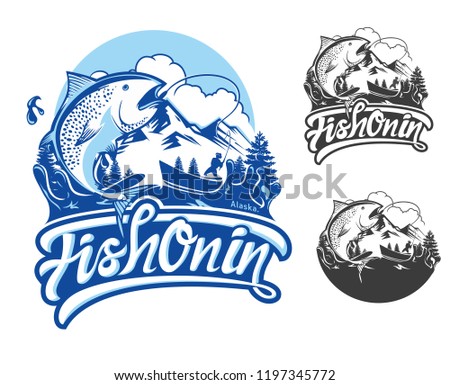Fishing Club Logo Alaska