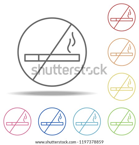 smoking ban icon. Elements of Web in multi colored icons. Simple icon for websites, web design, mobile app, info graphics