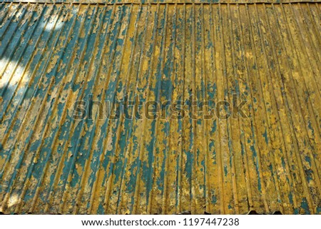 Old zinc roof sheet texture and background