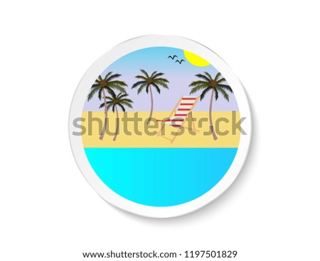 Sea beach sticker