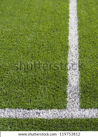 Limit lines of a sports grass field