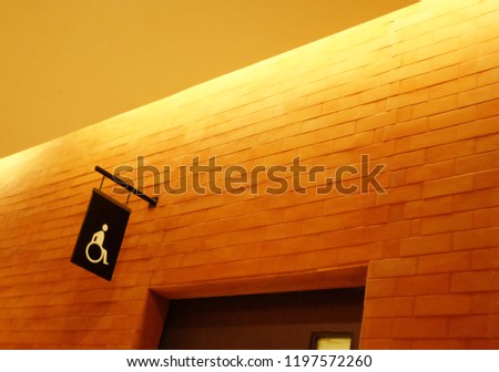 Disabled restroom room symbol