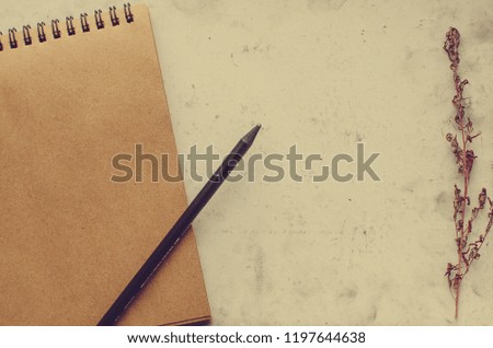 note with pastel crayon