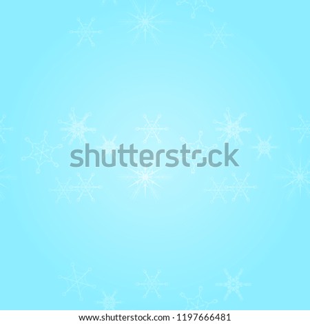 delicate light blue seamless pattern with snowflakes 