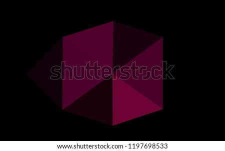 Dark Purple vector shining hexagonal background. Modern geometrical abstract illustration with gradient. The template can be used as a background for cell phones.