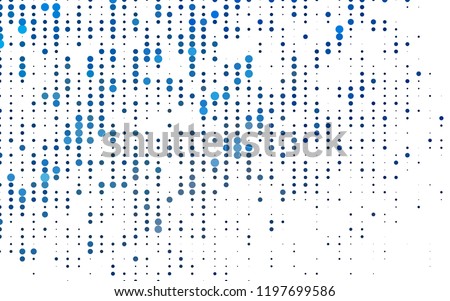 Light BLUE vector pattern with spheres. Abstract illustration with colored bubbles in nature style. Design for business adverts.