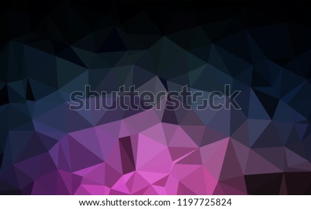 Dark Pink, Blue vector low poly layout. Colorful abstract illustration with gradient. The elegant pattern can be used as part of a brand book.