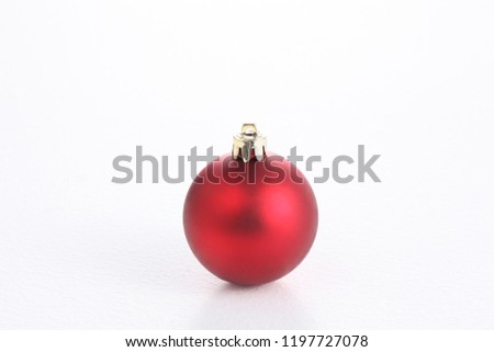 christmas ball isolated on white background with copy space