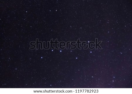 Ursa Major or the Great Bear, also known as the Big Dipper constellation. Night starry sky astrophotography. Royalty-Free Stock Photo #1197782923