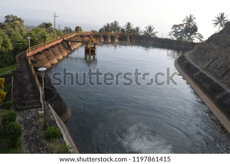 Hydroelectric dam in Ngebel, Ponorogo, East Java, Indonesia