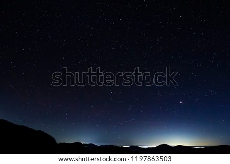 Stars at Shibu Pass, Shiga Kogen, Nagano Prefecture, Japan