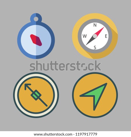 latitude icon set. vector set about compass icons set.