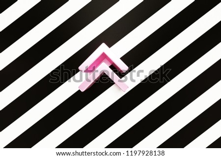pink icon isolated on striped background. 3d render