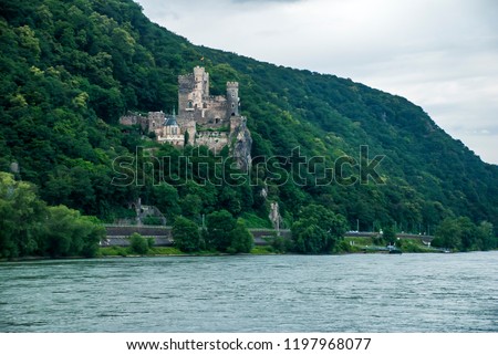 Rheinstein Castle in Rüdesheim am Rhein, Germany photographed in Frankfurt am Main, Germany. Picture made in 2009.