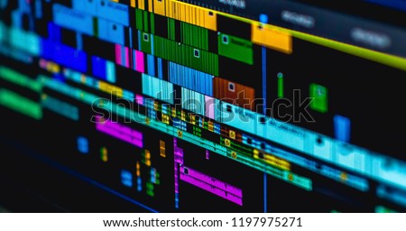 video time line Royalty-Free Stock Photo #1197975271