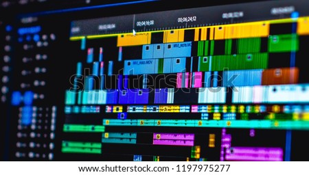 video time line Royalty-Free Stock Photo #1197975277