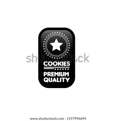 COOKIES premium quality stamp. quality sticker. vintage style