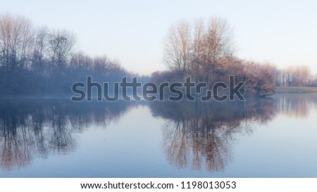 Misty morning reflections 