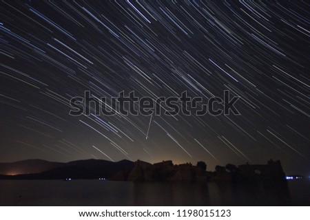 Perseid Meteor Shower and stars