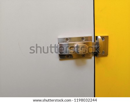Public toilet door lock, stainless steel door knob

