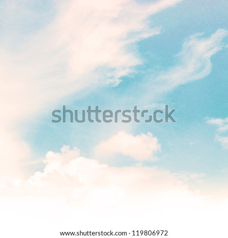 Retro sky and clouds background. Royalty-Free Stock Photo #119806972