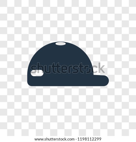 Cap vector icon isolated on transparent background, Cap transparency logo concept