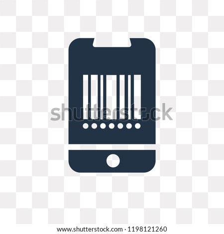 Qr code vector icon isolated on transparent background, Qr code transparency concept can be used web and mobile