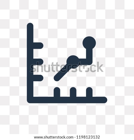 Graph vector icon isolated on transparent background, Graph transparency concept can be used web and mobile