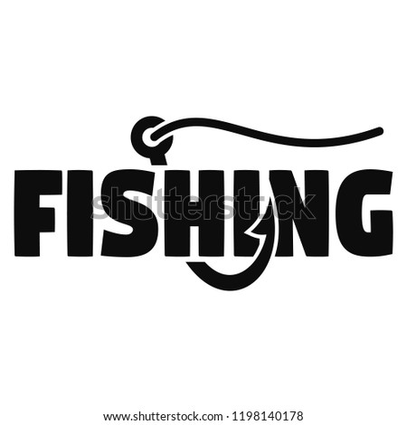 Modern fish hook logo. Simple illustration of modern fish hook vector logo for web design isolated on white background