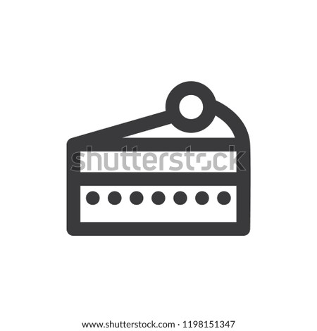 Cake slice vector icon