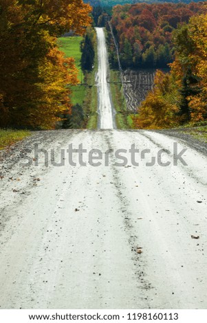 A road in the beautiful fall colors