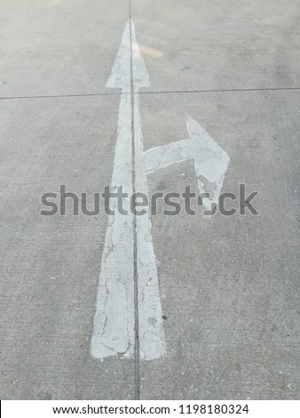 Straight road and turn right