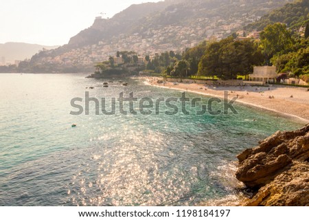 Panoramic view of the Gulf of Cabbé in French Riviera