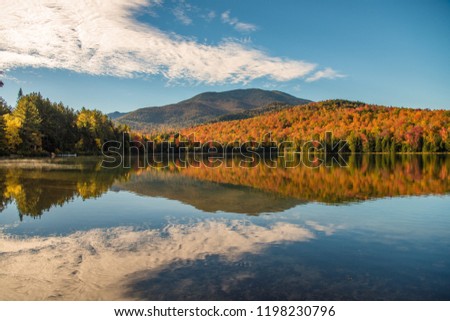Morning light and fall color in the Adirondack mountains