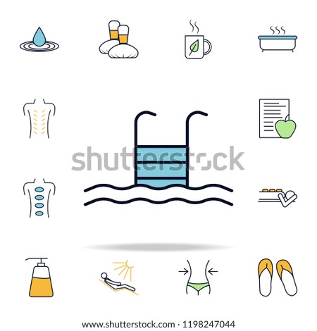 ladder for pool outline icon. spa icons universal set for web and mobile