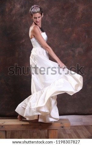 Girl in white dress