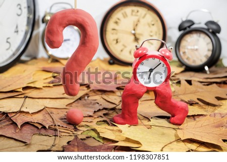 Daylight Saving Time. Wall Clock going to winter time. Autumn abstraction. Fall back time.