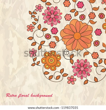 Ornamental floral round background.
