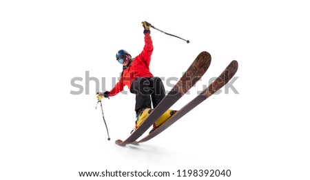 Skiing sport isolated