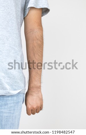 Hairy male arm