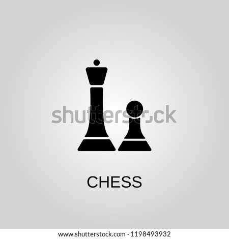 Chess icon. Chess symbol. Flat design. Stock - Vector illustration.