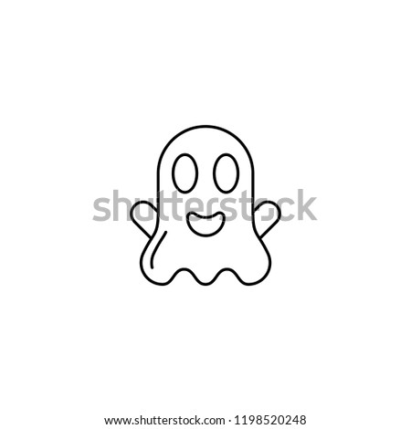 Ghost icon. Halloween ghost icon.